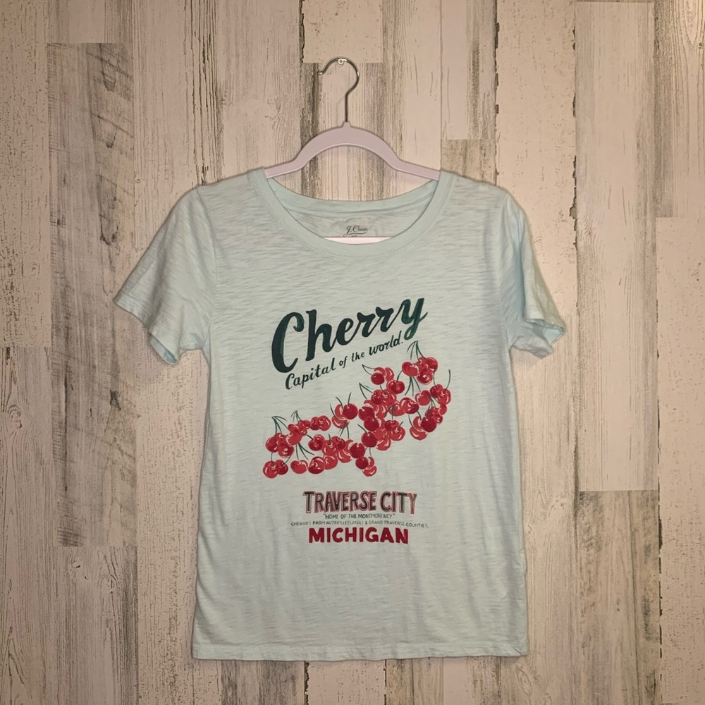 Jcrew Michigan Cherries Short Sleeve-XS